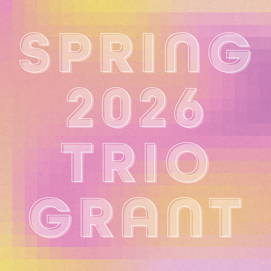 Spring 2026 Trio Grant graphic announcing call for Houston-based women artists from the Wendy Wagner Foundation
